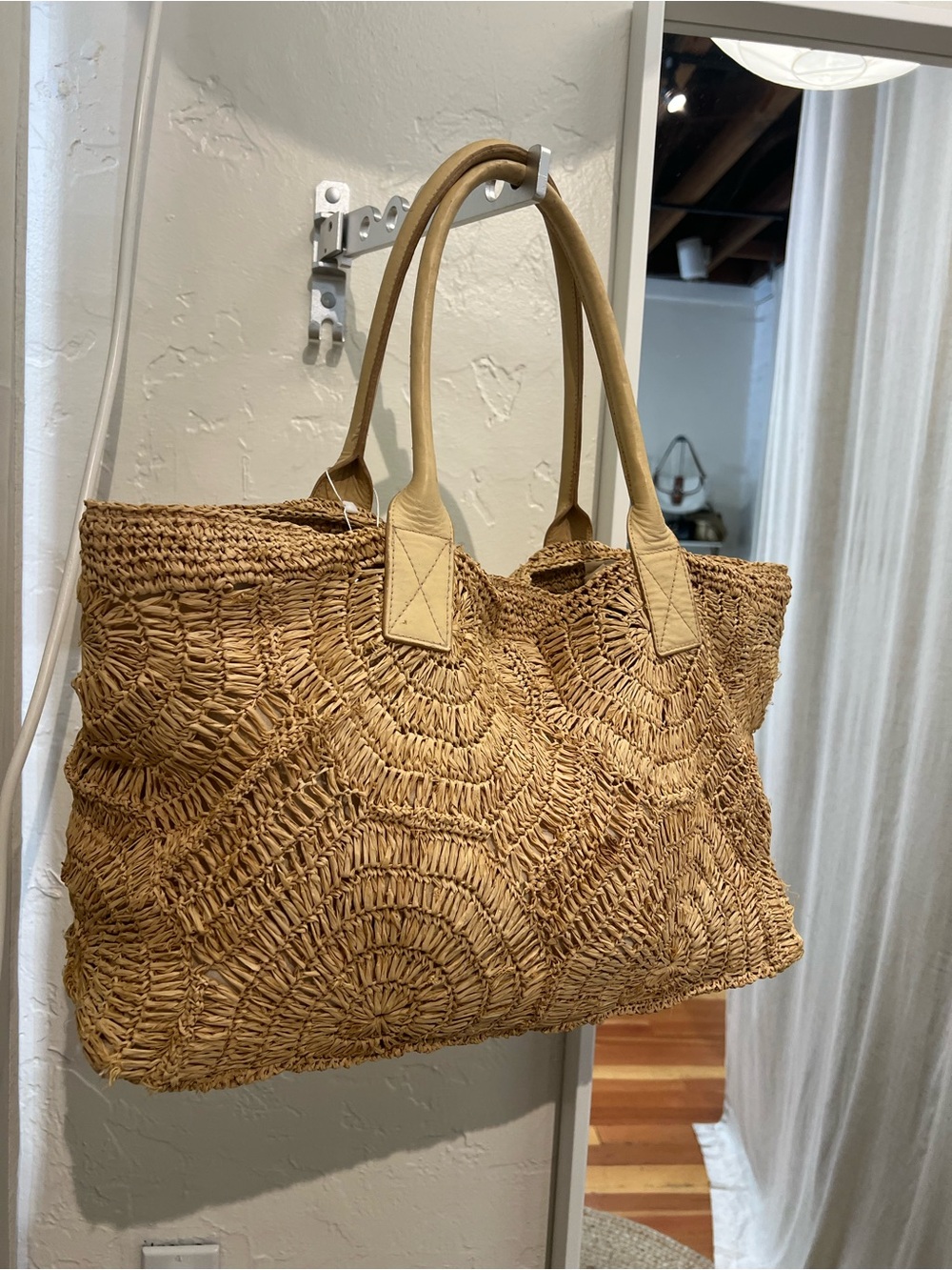 Flora Bella Byblos Crochet Raffia Bag